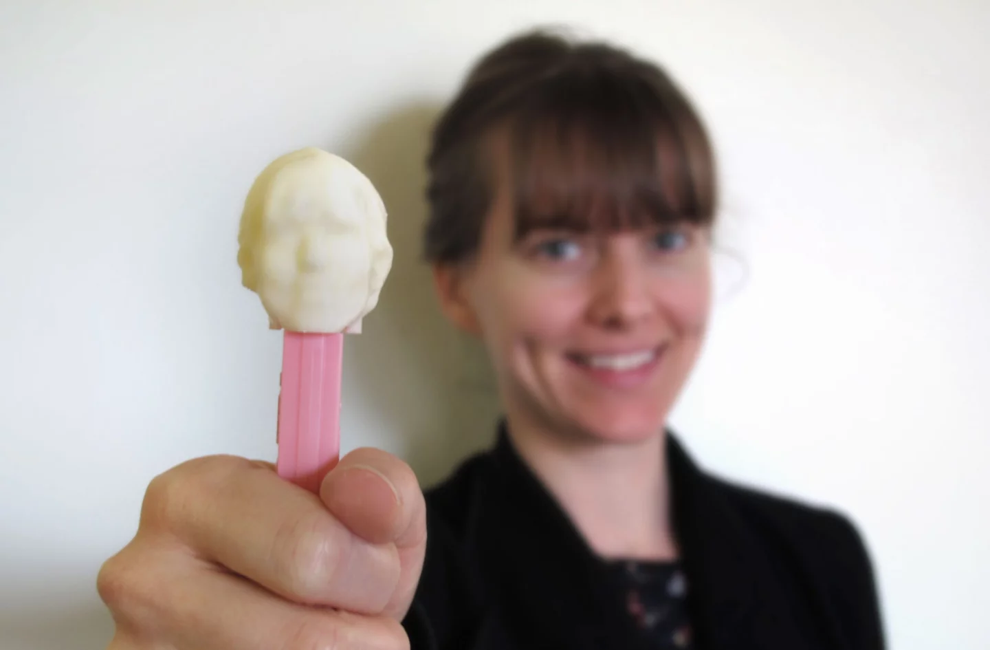 To build the plastic candy holders, Hot Pop Factory first had to scan each person's head to form a model for a 3D printer