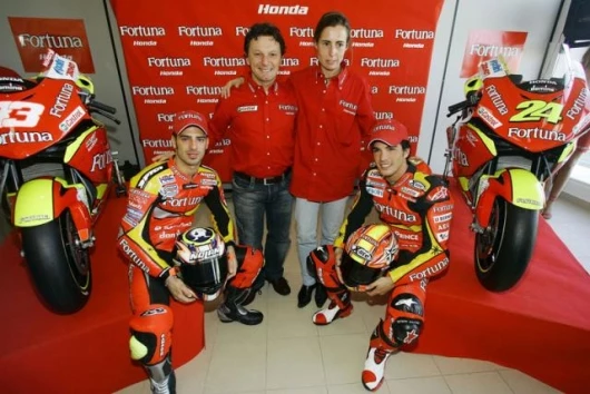 The 2006 Fortuna Team of Melandri and Elias