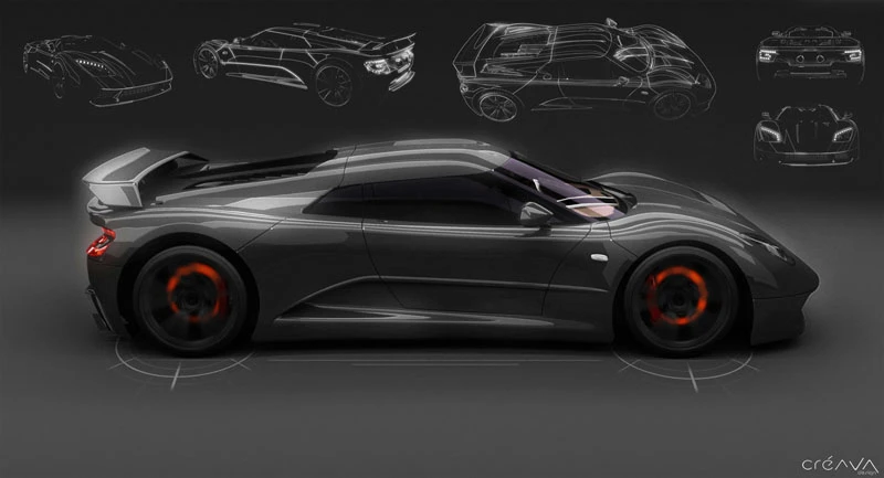 The 2015 Akylone hypercar promises 0-62 mph (0-100 km/h) time of 2.7 seconds (Photo: Genty Automobile)