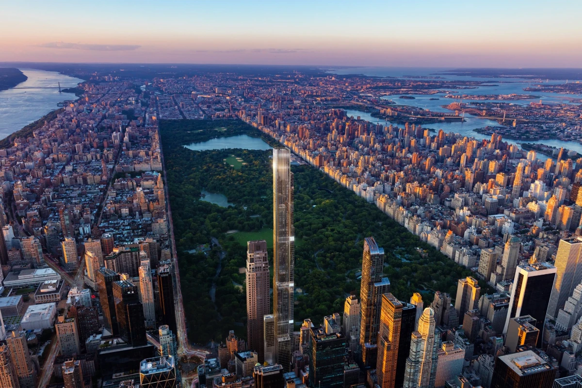 Room with a view: Central Park Tower's plush apartments will offer choice views over New York's Central Park