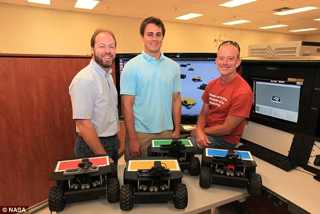 The team developing the software that will control independent robots (Photo: NASA/Dmitri Gerondidakis)