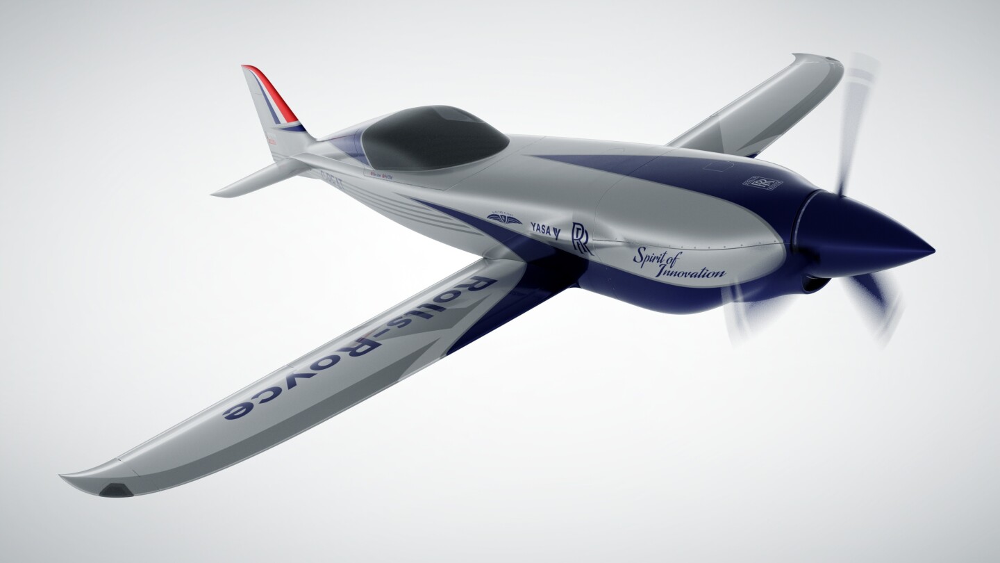 Artist's concept of the Rolls-Royce electric racer