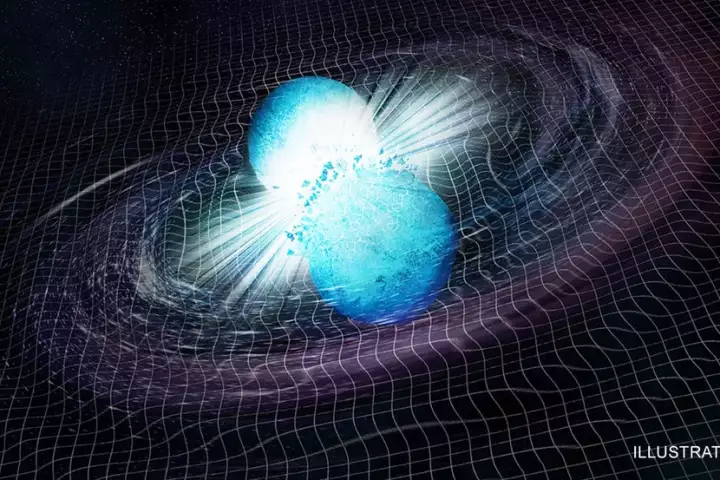 The collision of two neutron stars could help shed light on whether our universe is hiding extra dimensions