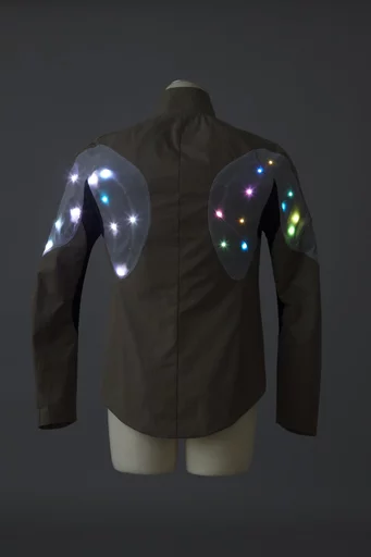 The Sporty Supaheroe integrates 64 RGB LEDs into its stretchable, wearable circuit boards