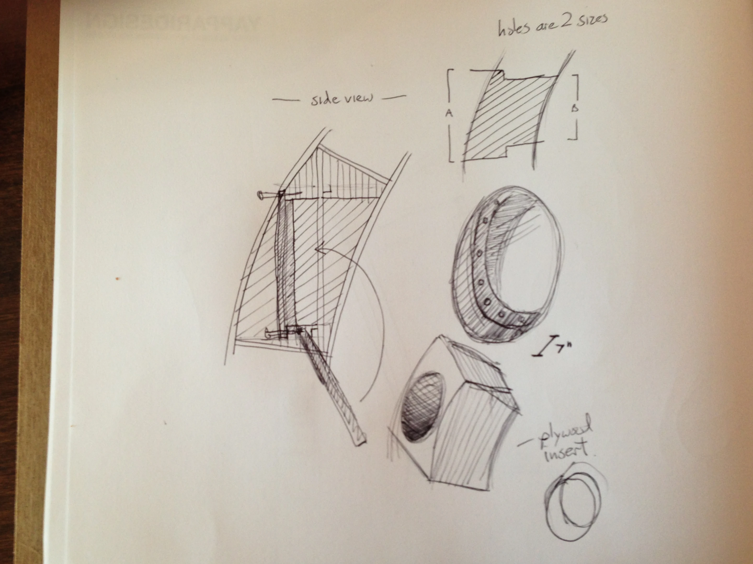 An early sketch of the Tsunamiball (Photo: Chris Robinson)