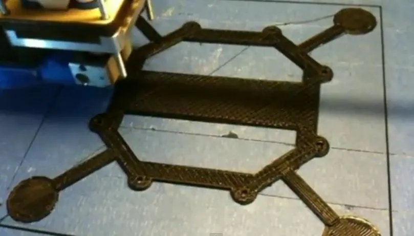 The base of the frame was printed in a single piece