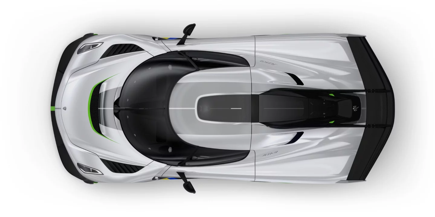 Top view of the Koenigsegg Jesko