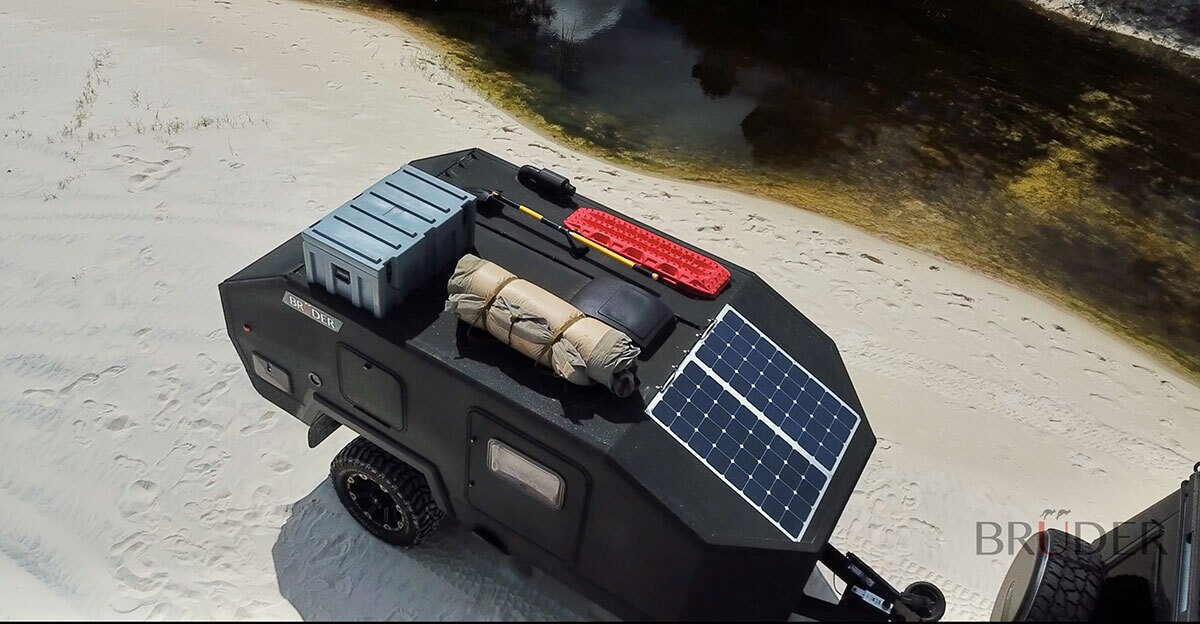 Bruder assures that its roof is plenty strong, able to carry a roof-top tent, sports gear or general provisions