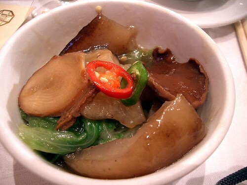 Sea cucumber, looking distinctly more appetizing in a bowl than it does in the wild (Photo: avlxyz)