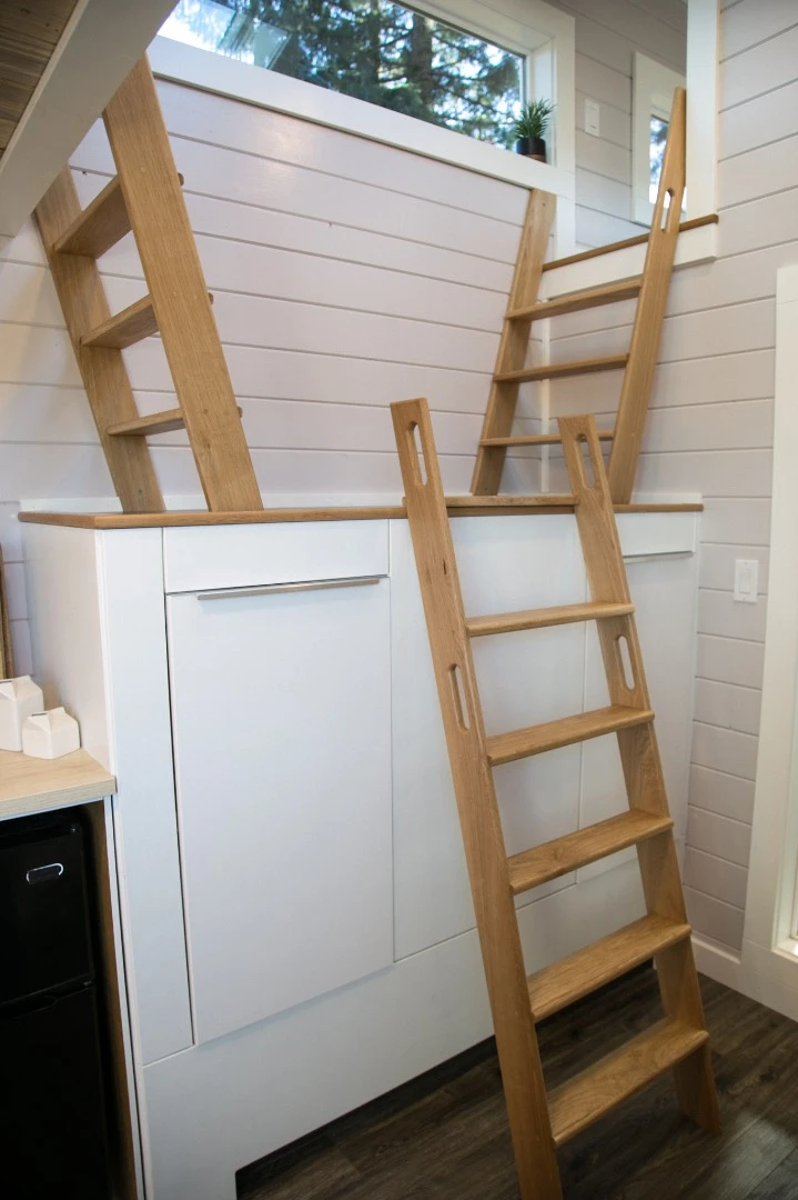 The Kentucky Donut Shop's two lofts are reached by oak ladders