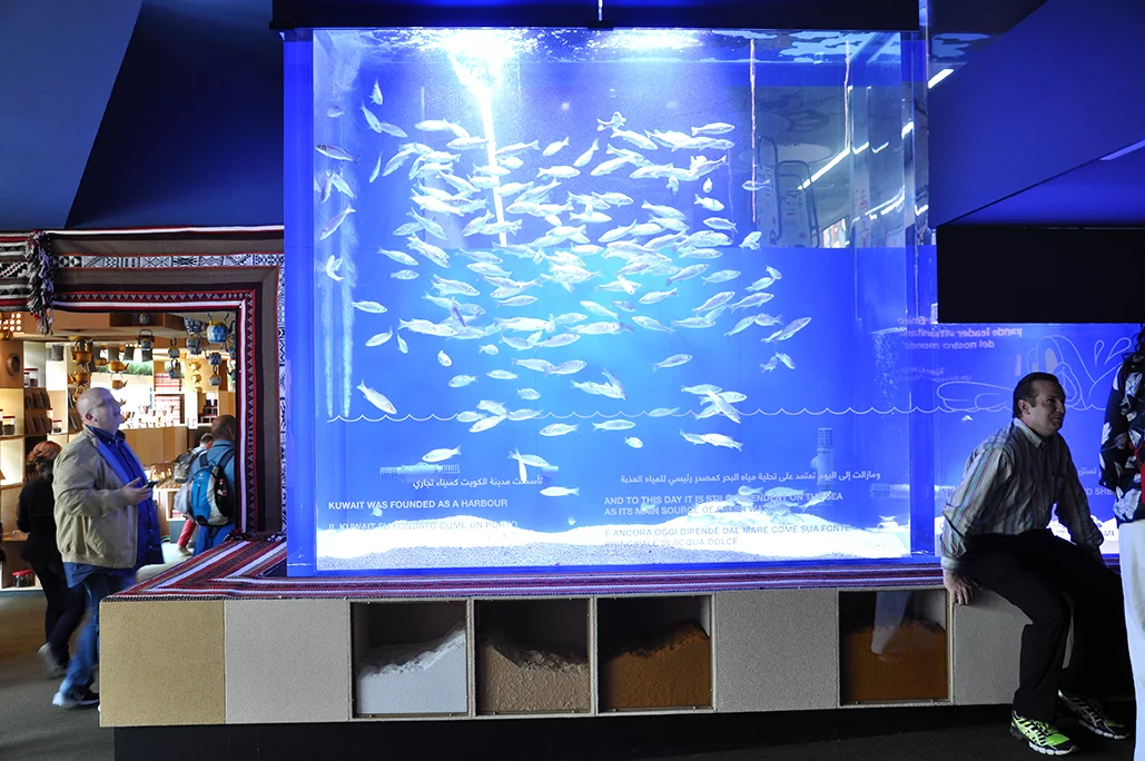 The Kuwait Pavilion offers a fascinating view of natural resources