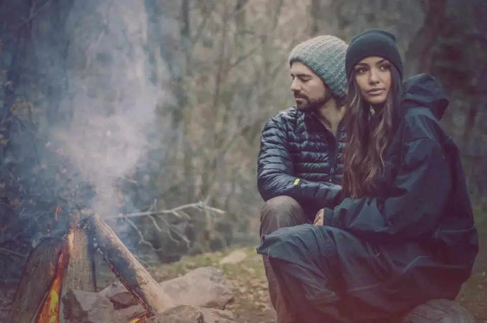 The wearable liner is part heated long jacket, part sleeping bag liner
