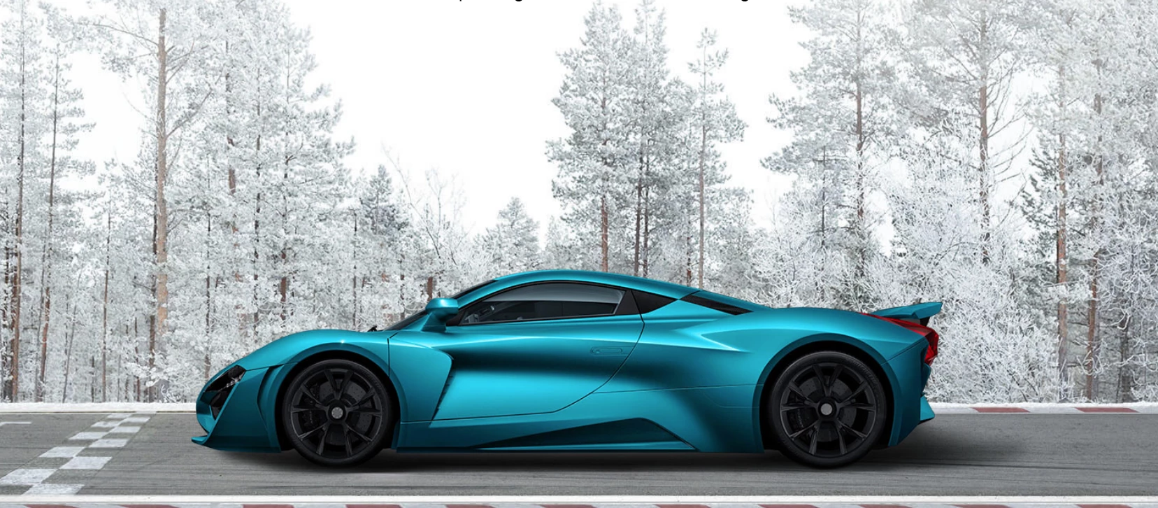 A profile and lurid color scheme that would be at home in any moving gaggle of hypercars