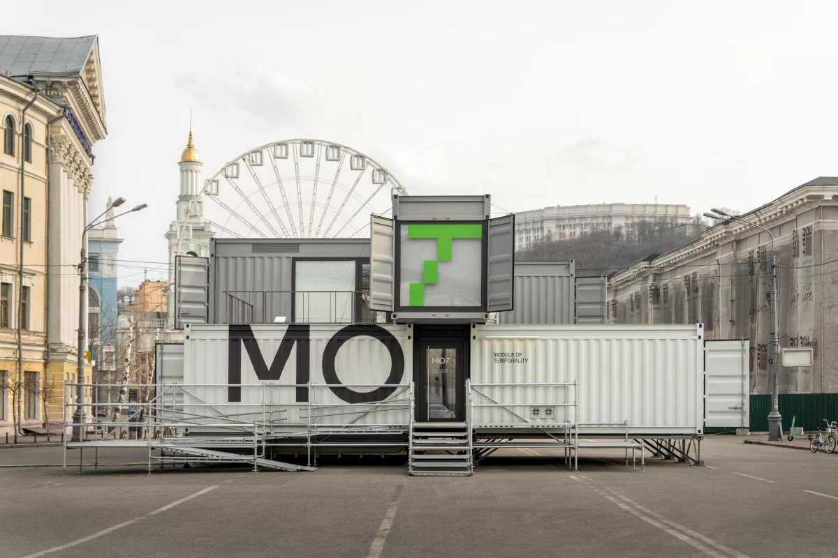 MOT, by Balbek Bureau, consists of 27 shipping containers and is designed to be easily relocated