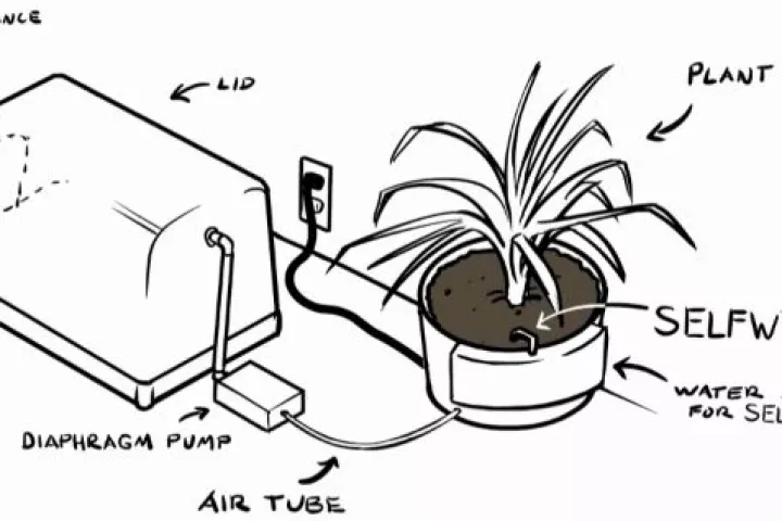 A diagram of the Purrfect Air Litter Box System