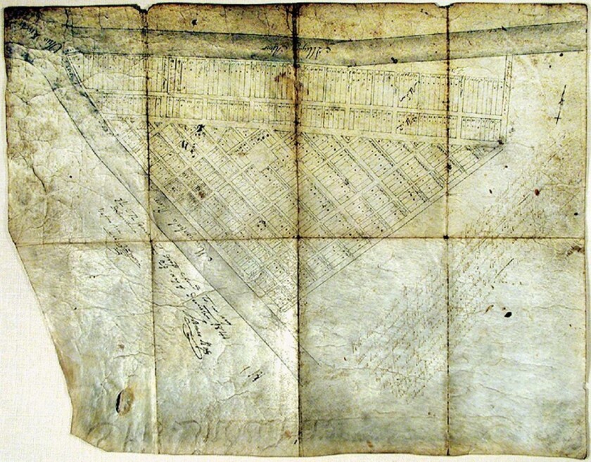 The only surviving original manuscript of the first survey and town plan of Pittsburgh, Pennsylvania made news when it sold for $158,600 at Arader Galleries on September 24, 2017
