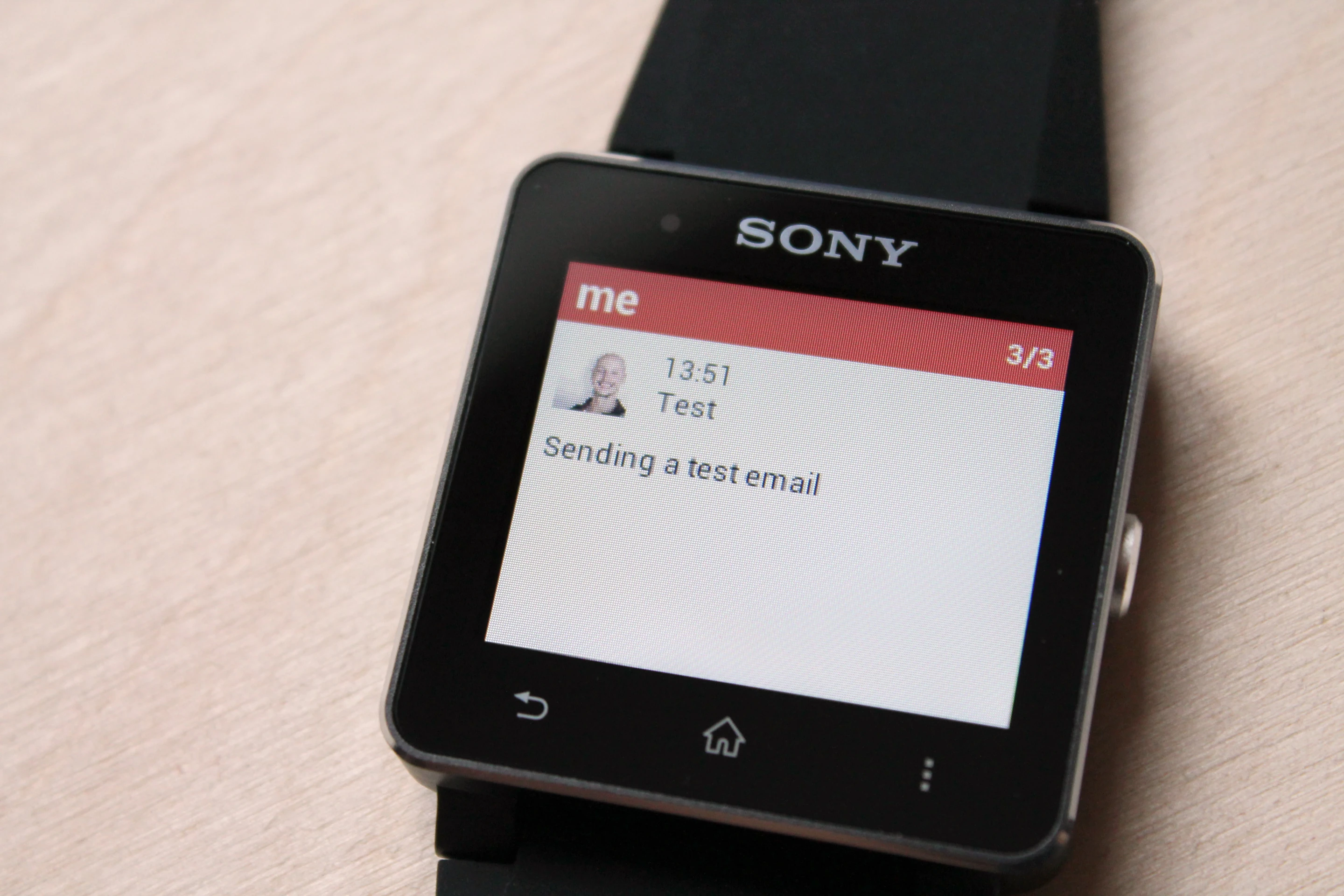 A Gmail notification coming in