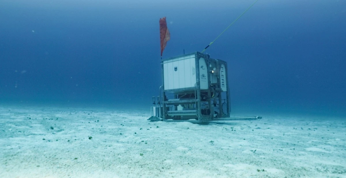 A lander on the seabed
