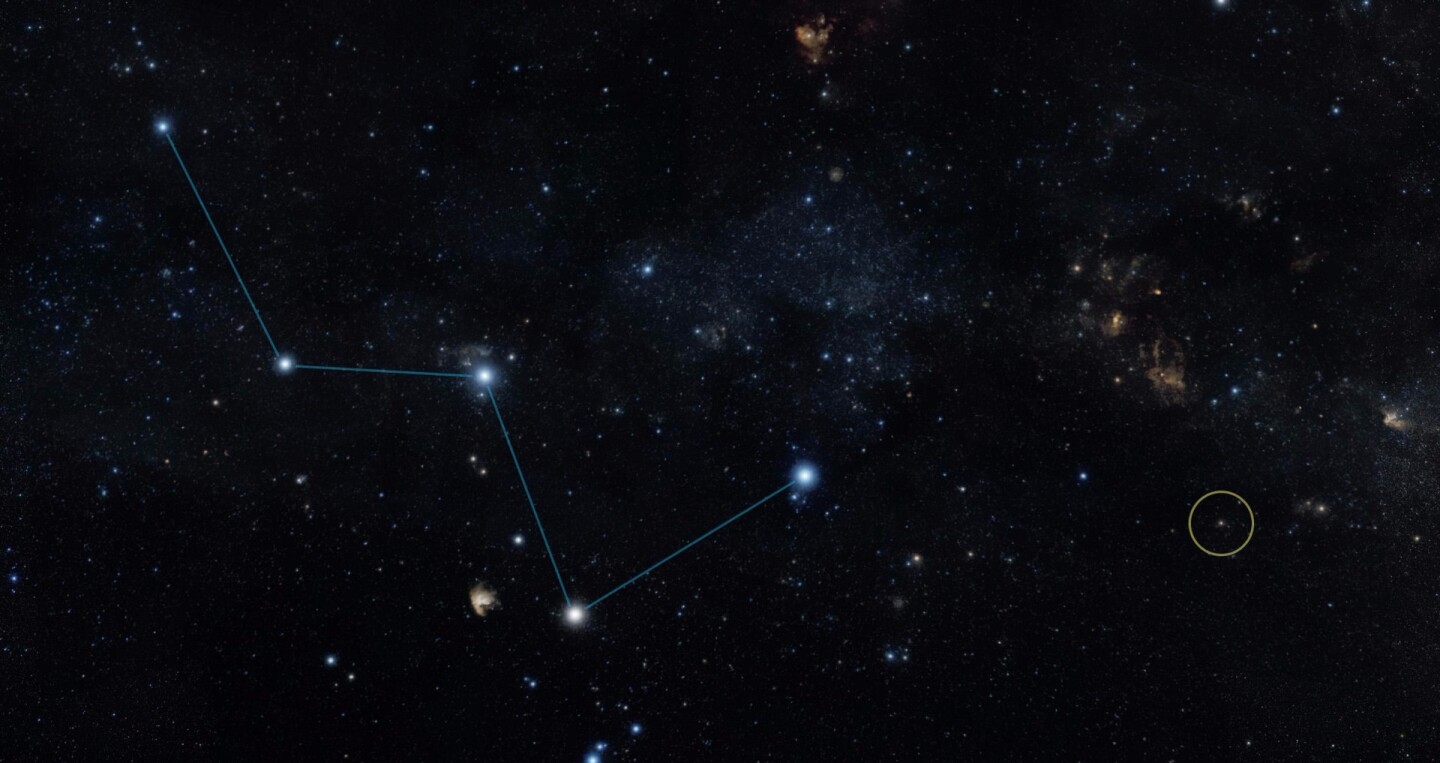 Location of the star HD 219134 (circle)