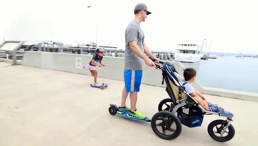 The Bobtail snaps onto a regular Bob stroller