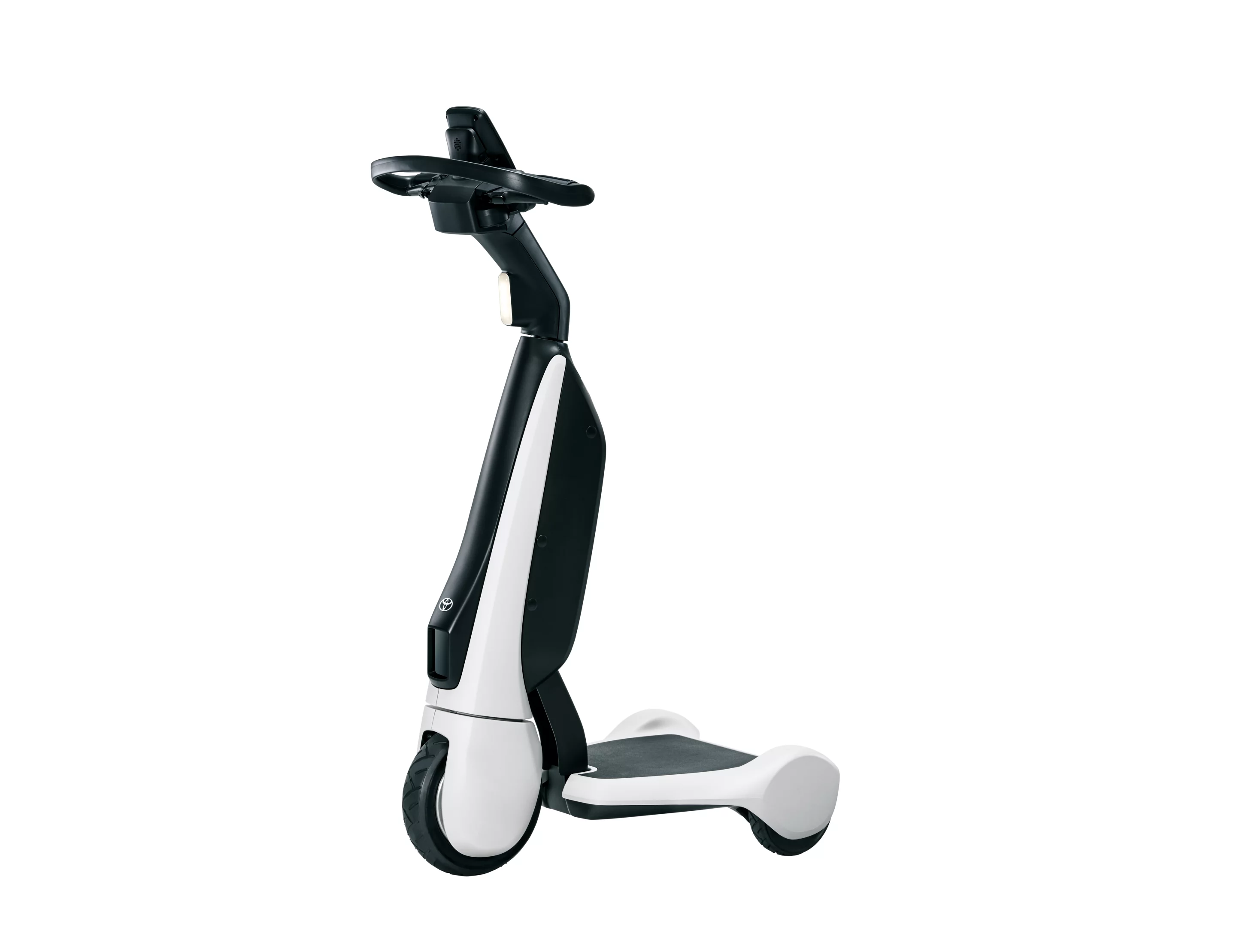 Toyota says that the C+walkT electric three-wheel personal mobility scoot will find use in pedestrian zones, airports, shopping malls and more
