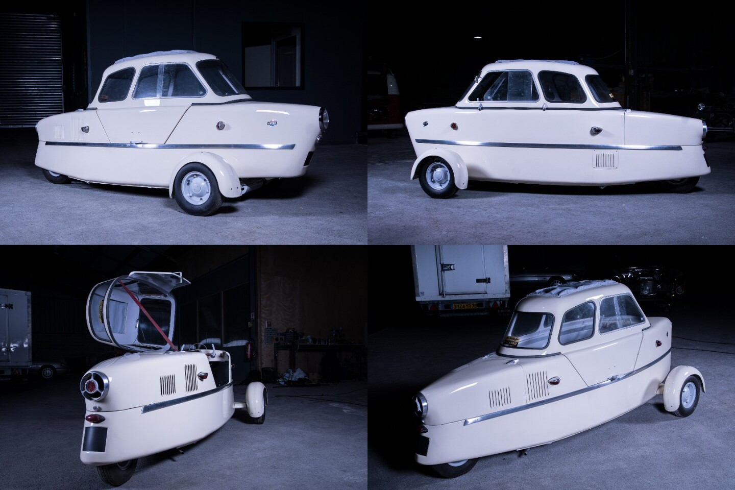 In many respects, this rare 1950s French microcar was about 70 years ahead of its time. Apart from a 175cc single-cylinder two-stroke engine, it has many attributes which would make it more relevant today than in period. The Inter "Auto Scooter" was first shown to the public at the Salon de l'Auto in 1953. Its aviation connections are obvious - it looks just like the cockpit and nose section of a contemporary light aircraft - while the tilting canopy was another feature it shared with the German Messerschmitt, as was the tandem seating arrangement for the two occupants. The Inter's two front wheels could be folded up to reduce the body's width of 135 cm by around 45 cm, making it easier to store the vehicle. Only some 300 Inters were manufactured from 1954 to 1956, with an estimated 38 extant. It sold for $60,555 (€49,450)