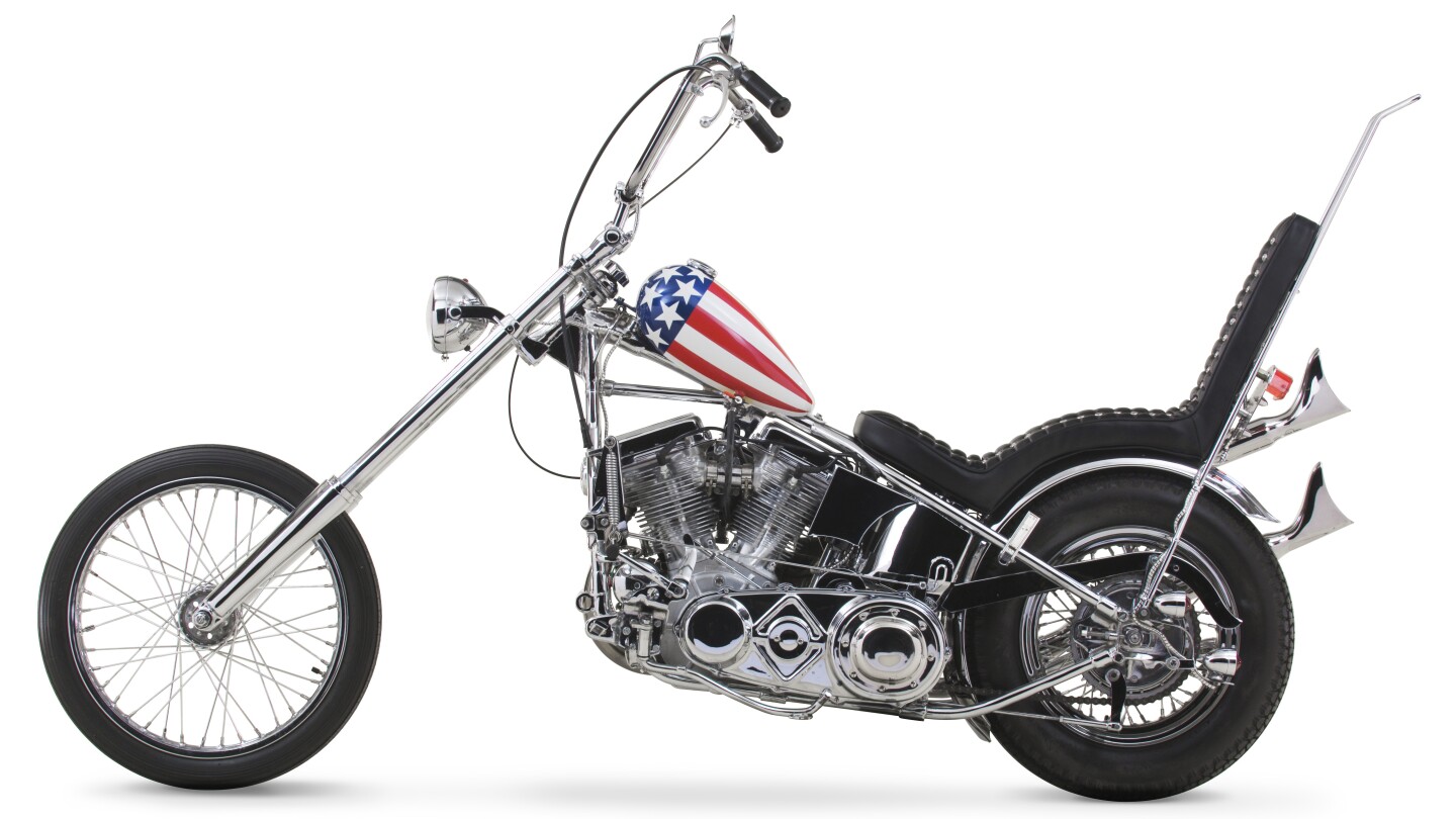 The Stars-and-Stripes-adorned "Captain America" chopper