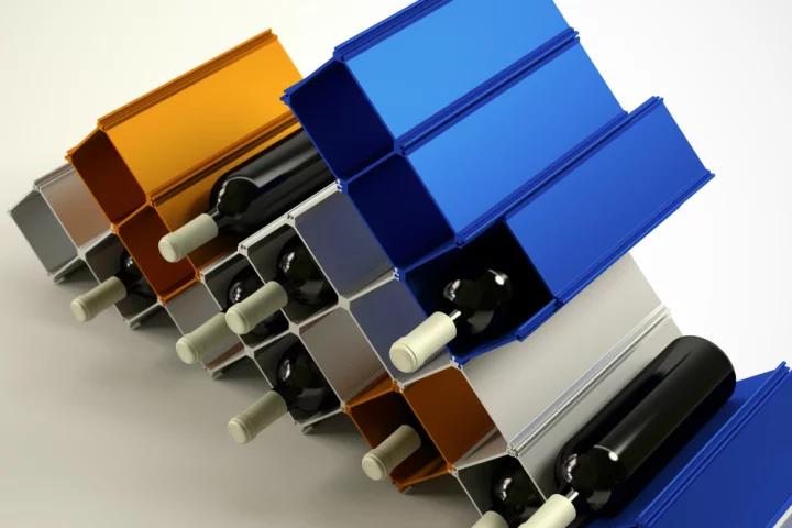 The options for the Nucleus wine rack are numerous