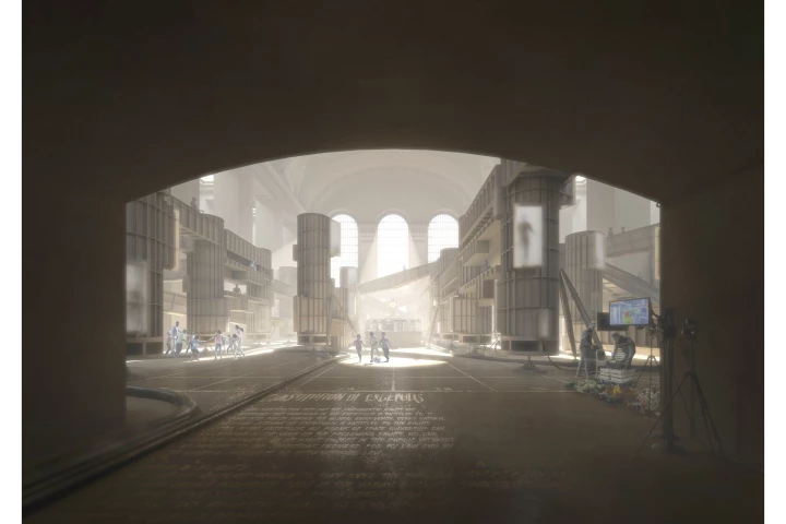 Boji Hu's (Un)homeliness, has also been declared joint winner of the WAF Architecture Drawing Prize Hybrid category
