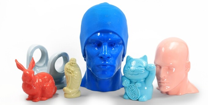Items printed with PolySmooth and polished in the Polysher