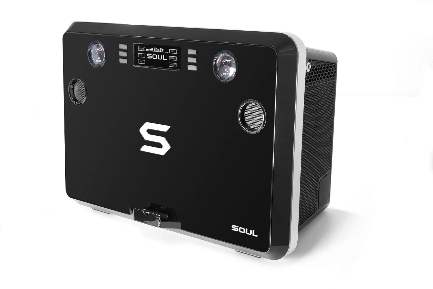 The P910 sports side-firing dual 6.5-inch subwoofers, two 3-inch midrange speakers and four 1-inch tweeters, and twin 1.5-inch midrange drivers to the front