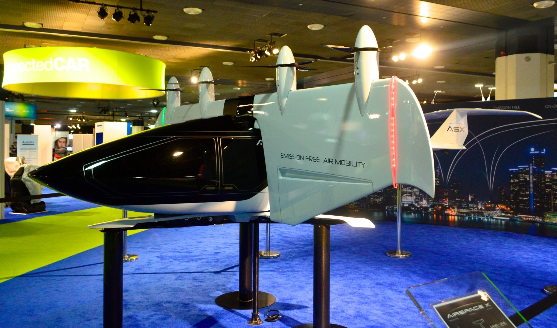 AirSpaceX shows off its Mobi-One model at the North American International Auto Show