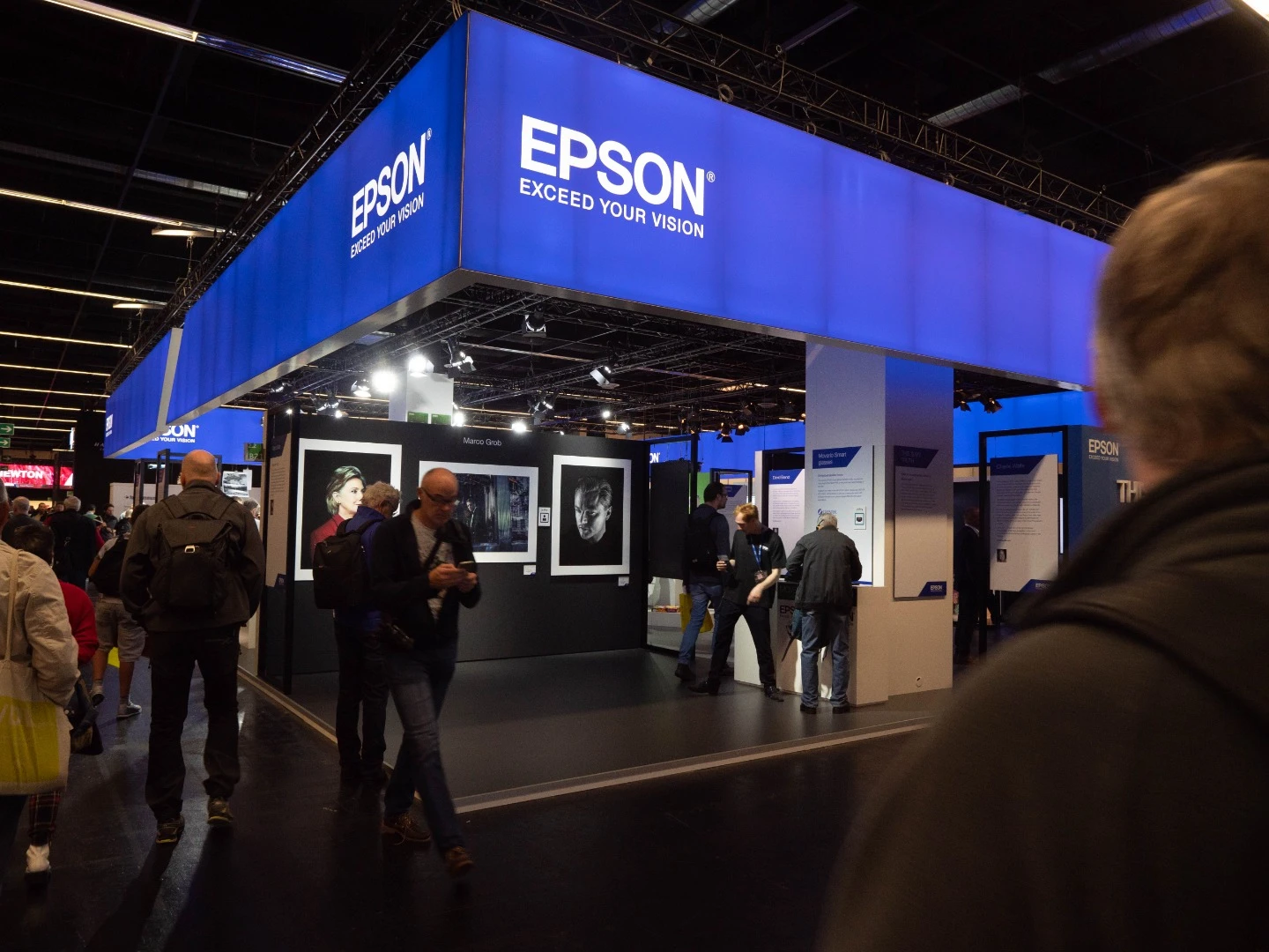 Epson's stand focused on large format printing