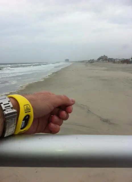 VITAband is a bracelet for solo outdoor athletes, that provides a link to their emergency contact information, and that allows them to make cash-free purchases