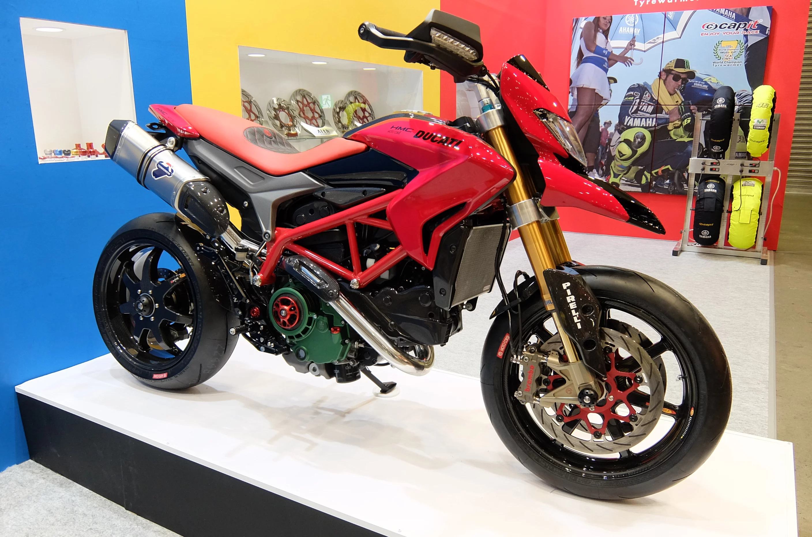 On the Motorcycle Art stand was this customized HMC Ducati (Photo: Stephen Clemenger/Gizmag.com)