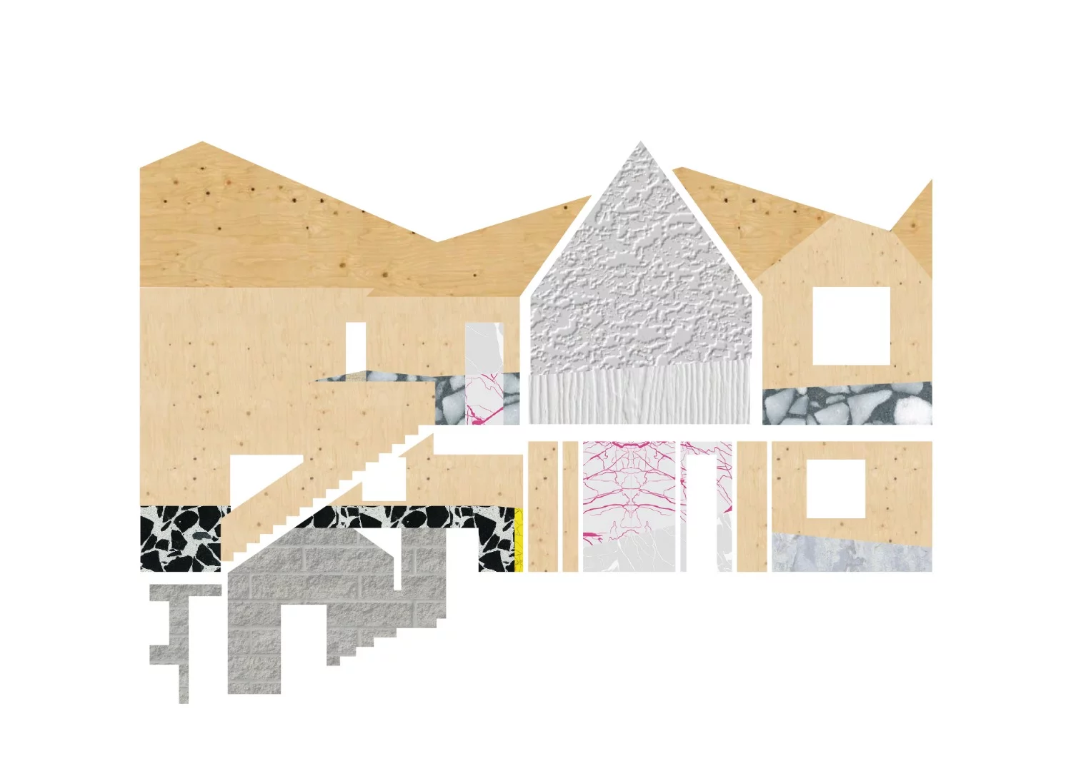Haus Gables incorporates a mix of unconventional materials