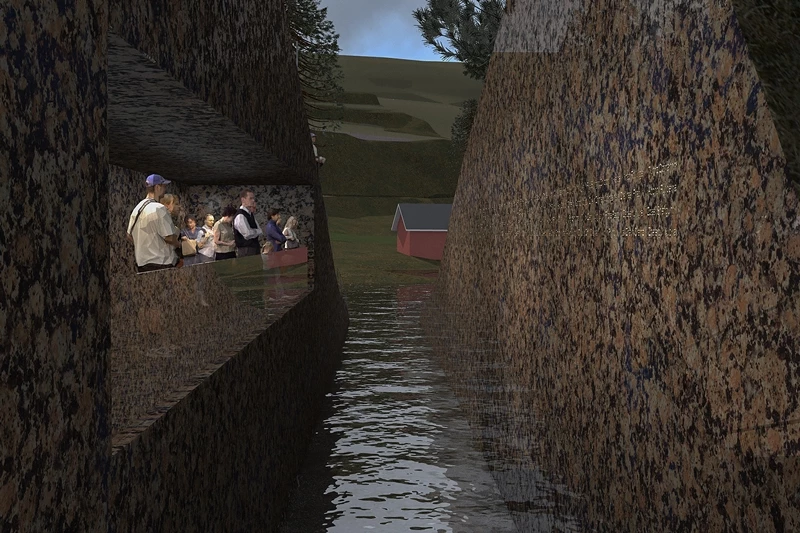 The names of the victims will be inscribed into the memorial (Image: Jonas Dahlberg Studio, courtesy of KORO / Public Art Norway)