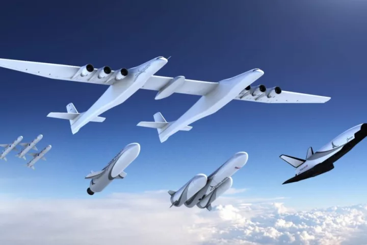 Artist's concept of the Stratolaunch family of boosters