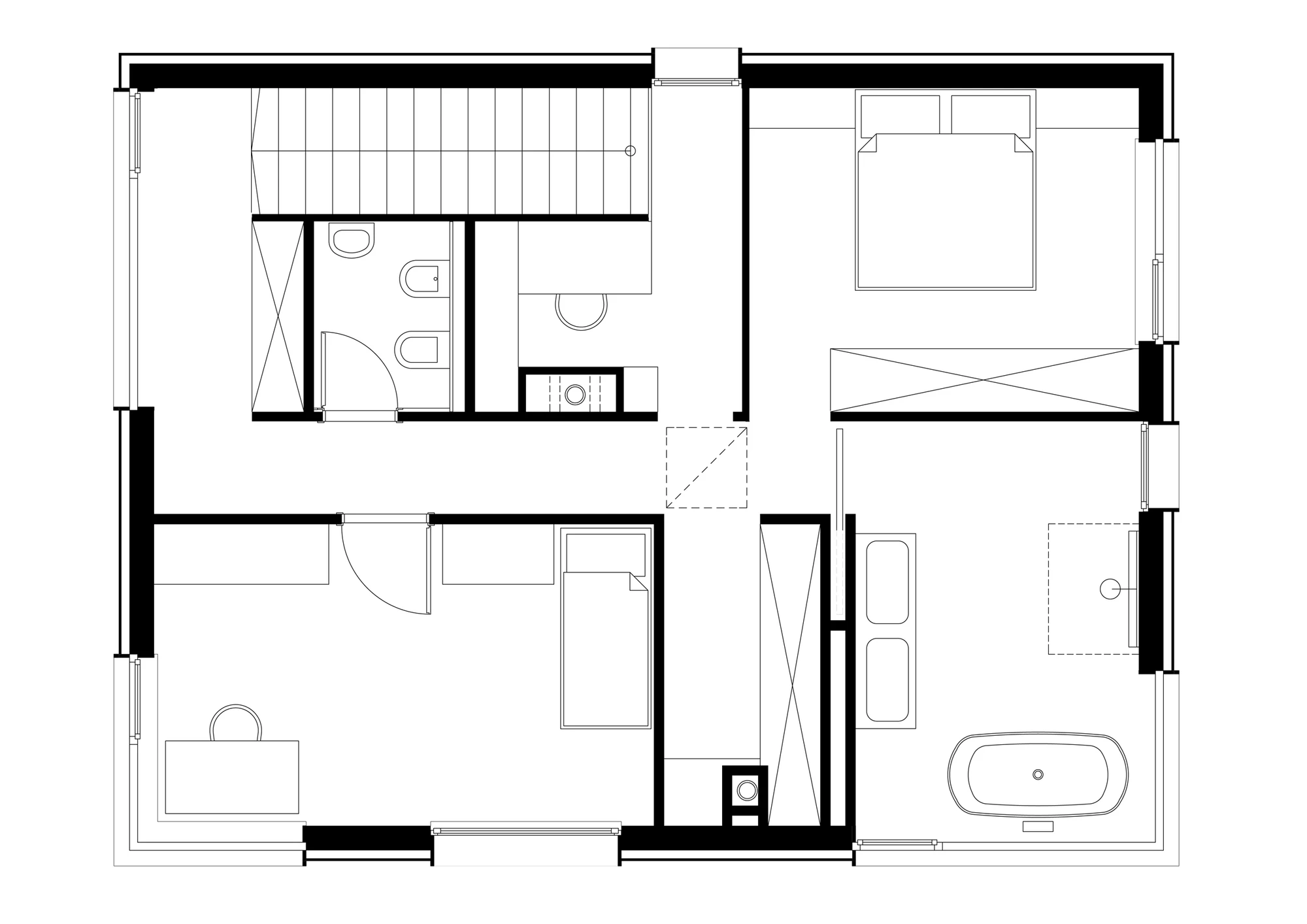 Architectural plans of the Black Magic House (Image: T2.a Architects)