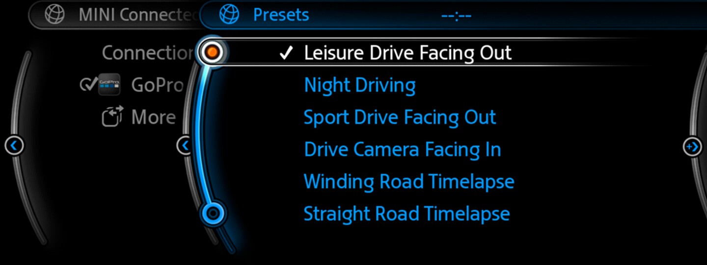 The app has six driving specific shooting modes