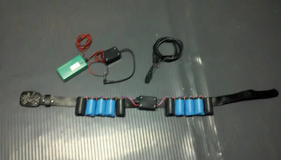 Power-wise the system is powered by a rechargeable battery belt you wear around your waist to keep the tunes going