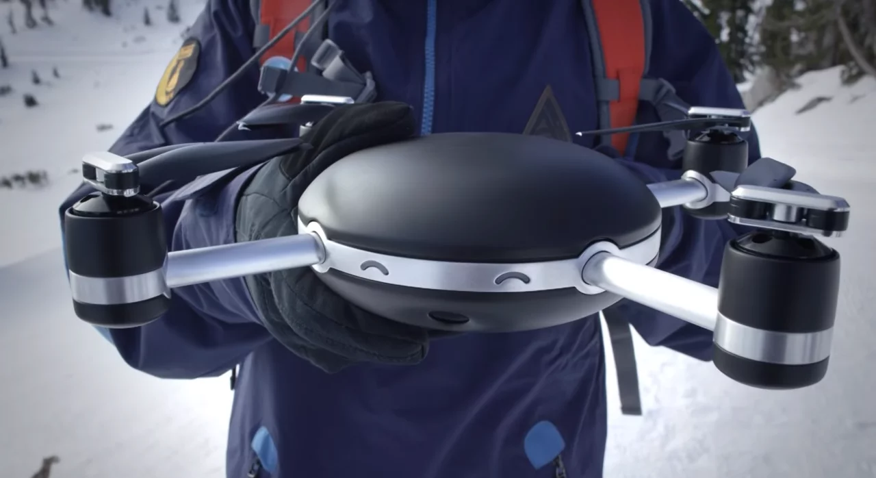 The Lily drone's rotors kick into action the moment the user tosses it into the air