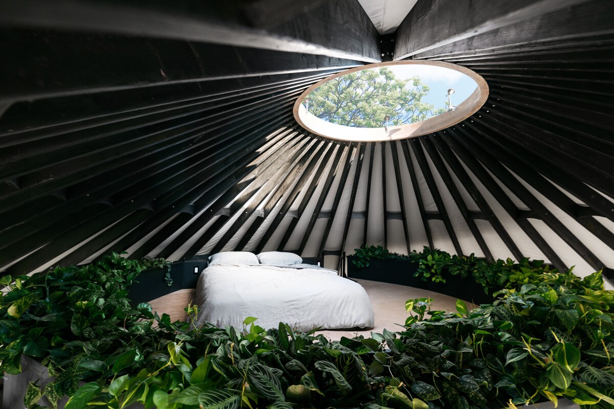 Portland couple Zach Both and Nicole Lopez have recently finished building their very own impressive Yurt home with interior loft garden