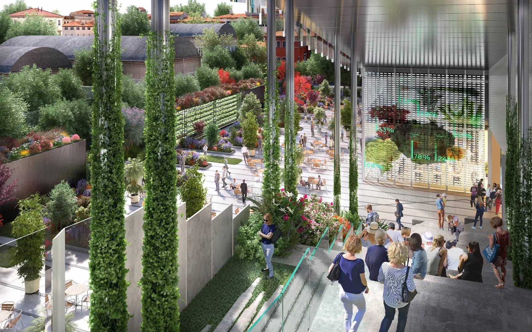 Vitae will include a publicly accessible footpath that ascends from street level to a rooftop garden