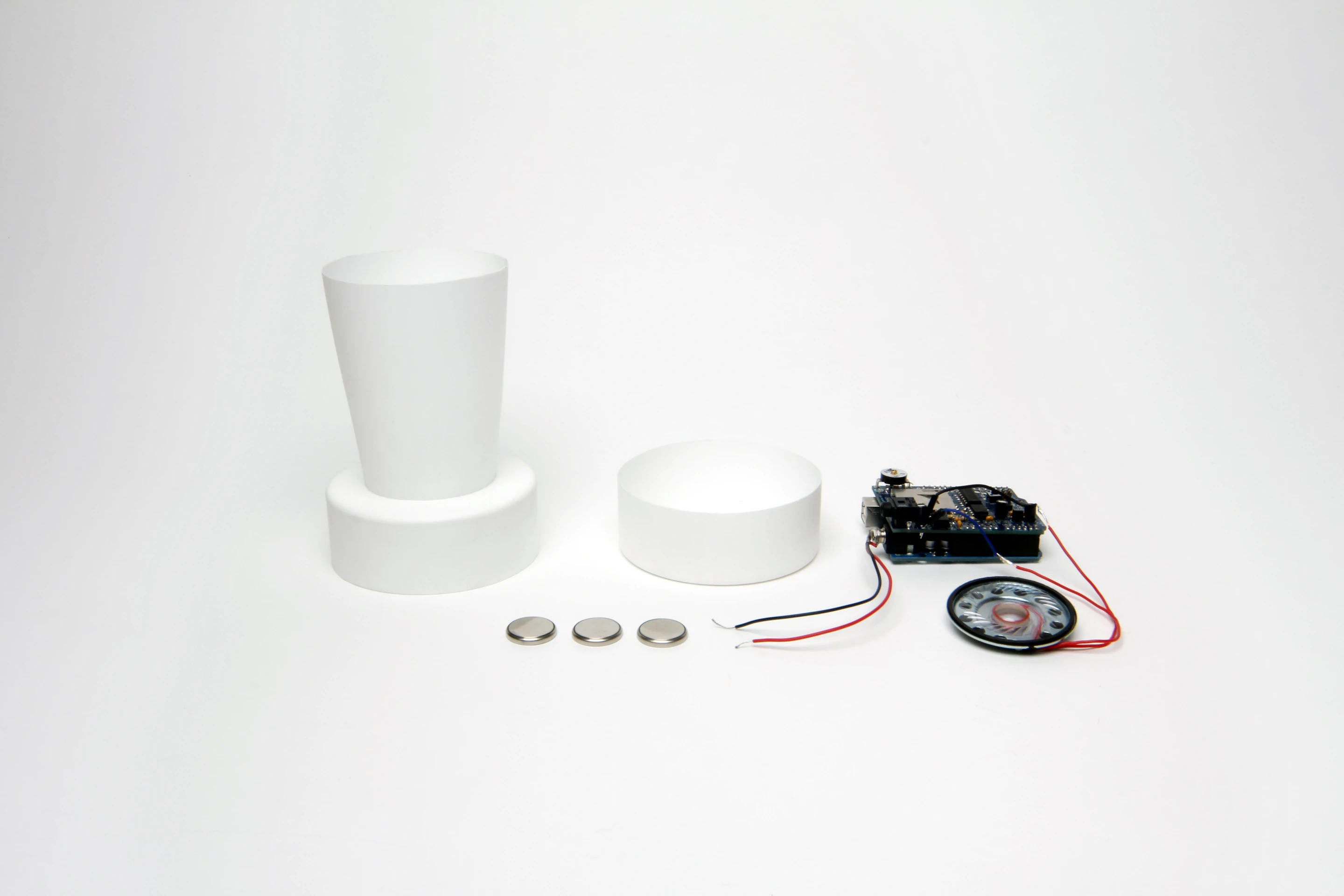 The cone with the electronic components