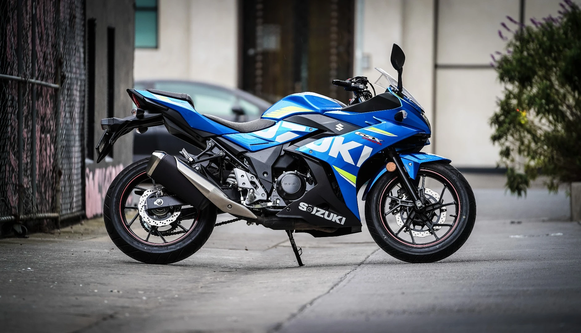 Suzuki GSX250R: fully-faired miniature sportsbikes are a popular class, and Suzuki has thrown its hat into the ring with this little twin.