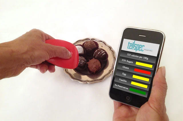 It also shows you the amount of calories per a certain number of grams (Photo: TellSpec)