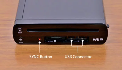 The designers added two USB connectors and a sync button to the front of the console for more convenience