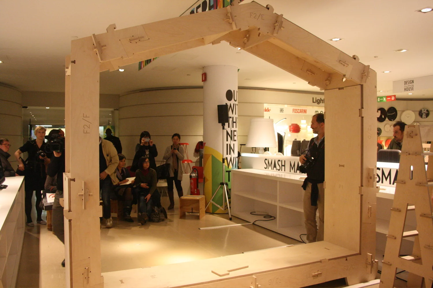 The WikiHouse structure ready for insulation, cladding, sealing and wiring (Photo: Bridget Borgobello/Gizmag)
