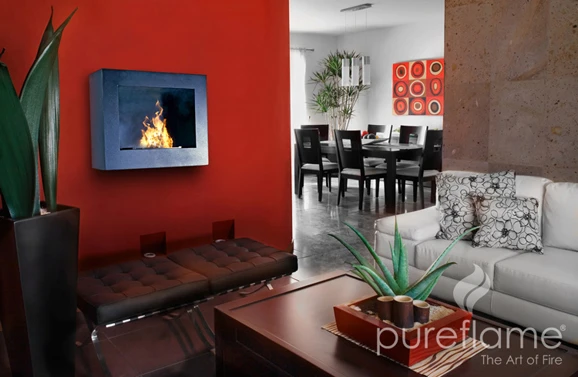 Pureflame's Hestia wall-mounted fireplace